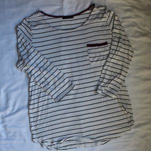 Papermoon 3/4 sleeve striped womens Shirt - size L